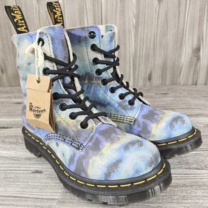 Dr. Martens 1460 Pascal Blue Summer Tie Dye Tumbled-Women's Size 6-MSRP$160 NEW!